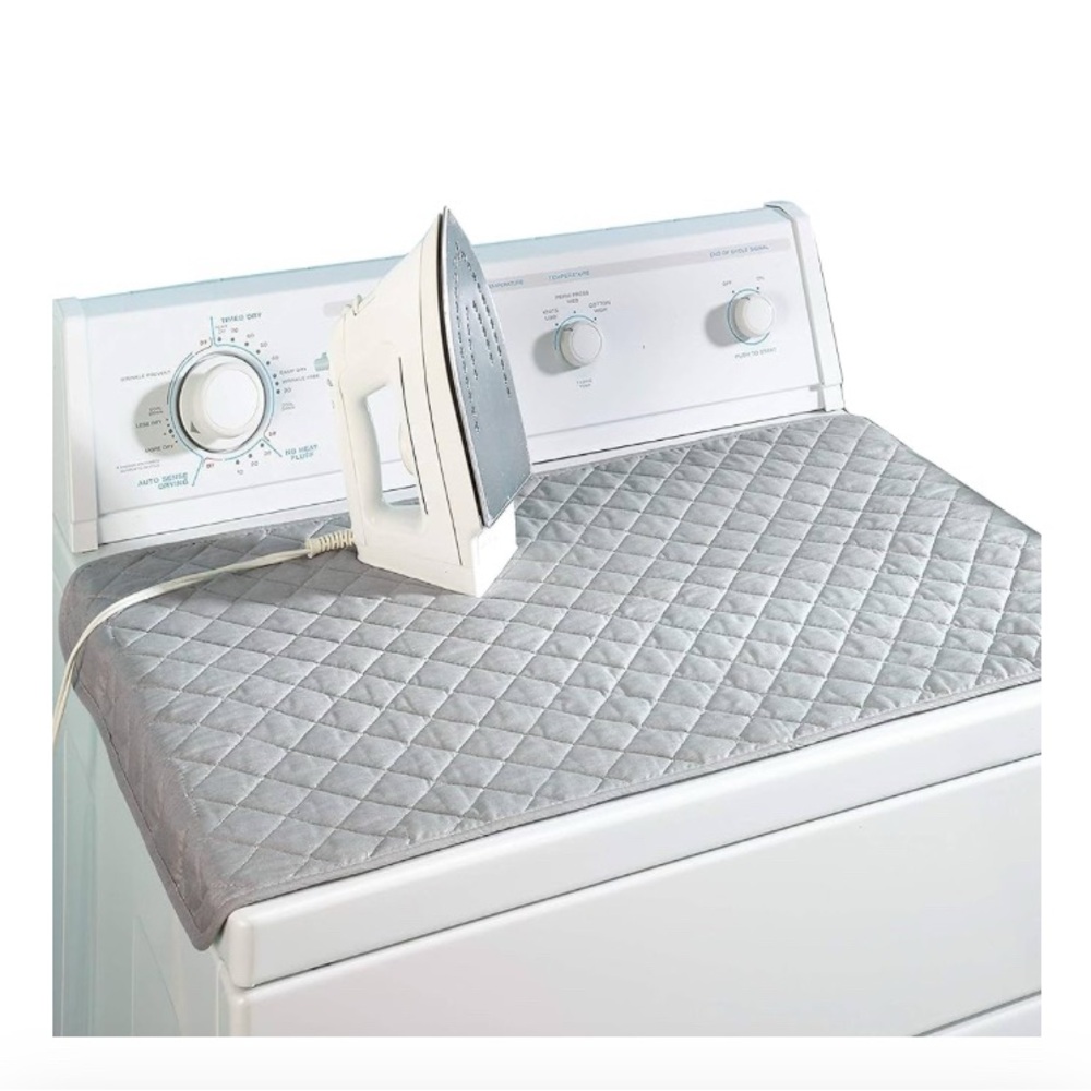 Quilted Silver-Colored Ironing Mat